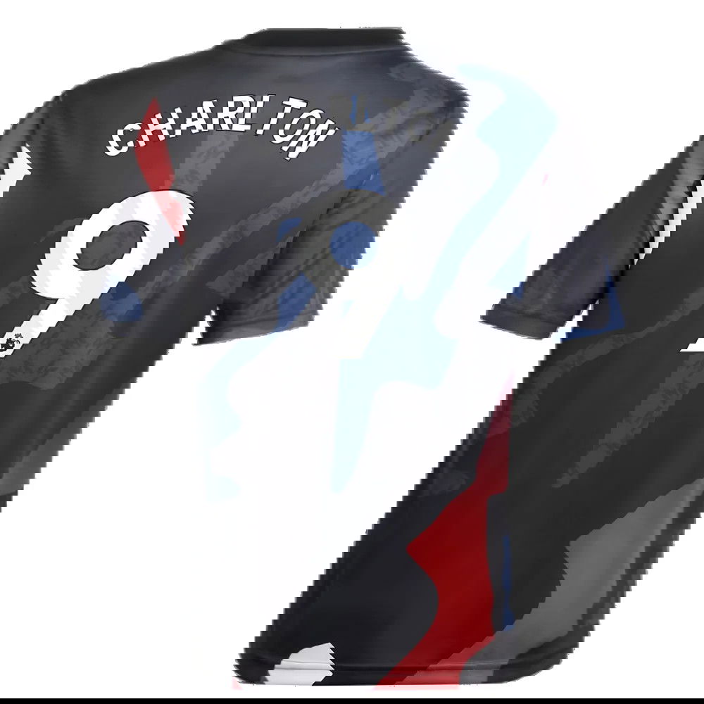 2024-2025 Man Utd Pre-Match Jersey (Black) - Kids (Charlton 9)