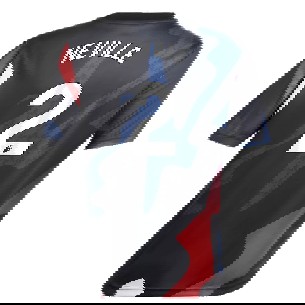 2024-2025 Man Utd Pre-Match Jersey (Black) - Kids (Neville 2)