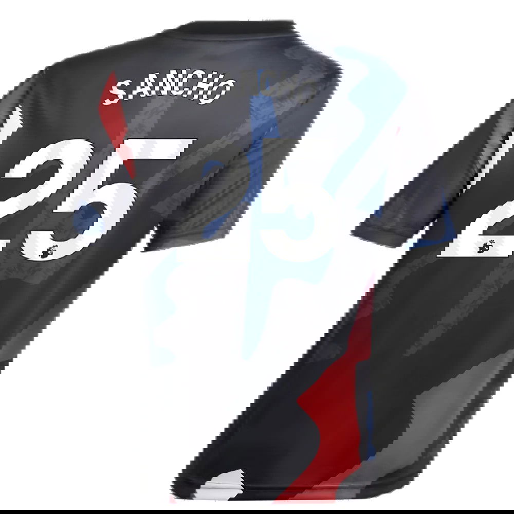 2024-2025 Man Utd Pre-Match Jersey (Black) - Kids (Sancho 25)