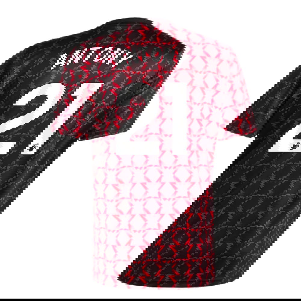 2024-2025 Man Utd Pre-Match Shirt (Black) (Antony 21)