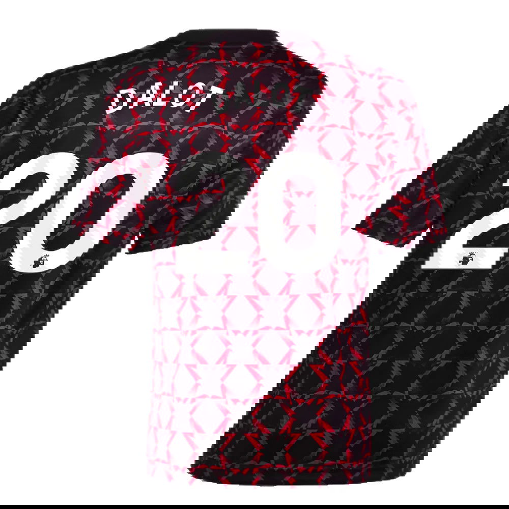 2024-2025 Man Utd Pre-Match Shirt (Black) - Kids (Dalot 20)