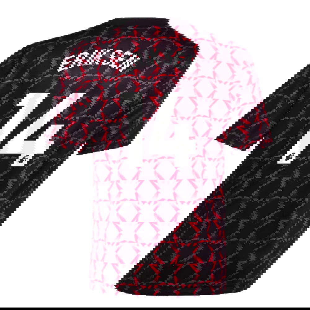 2024-2025 Man Utd Pre-Match Shirt (Black) - Kids (Eriksen 14)
