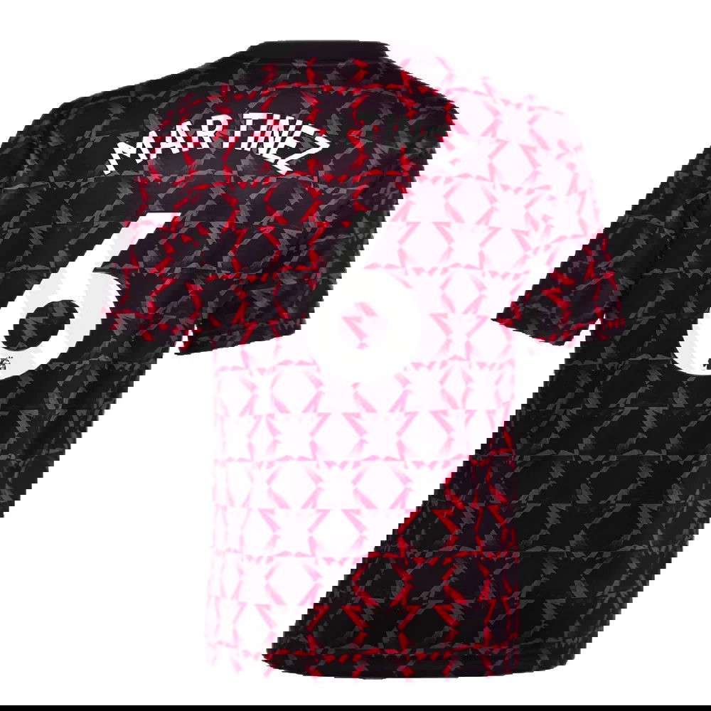 2024-2025 Man Utd Pre-Match Shirt (Black) - Kids (Martinez 6)