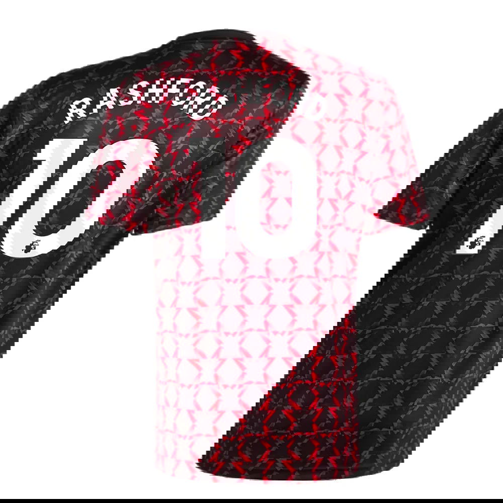 2024-2025 Man Utd Pre-Match Shirt (Black) (Rashford 10)