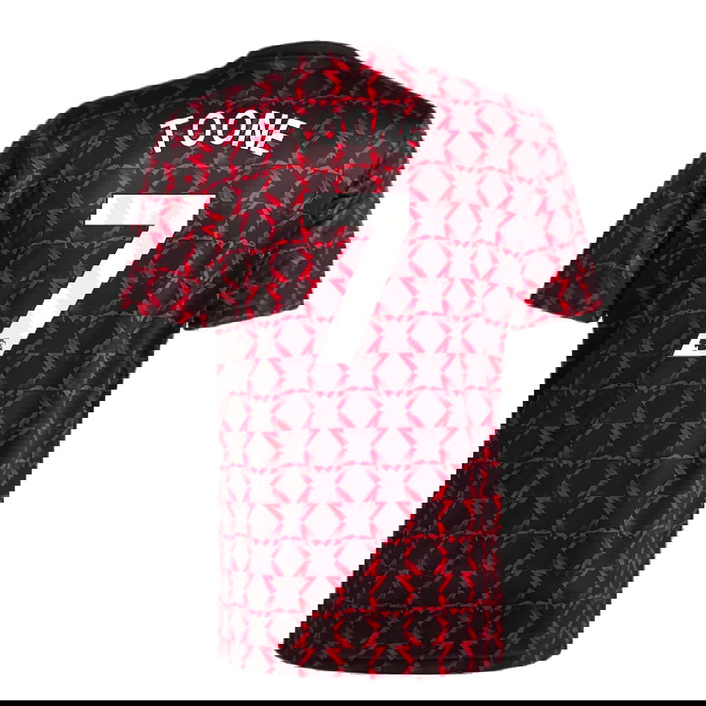 2024-2025 Man Utd Pre-Match Shirt (Black) (Toone 7)