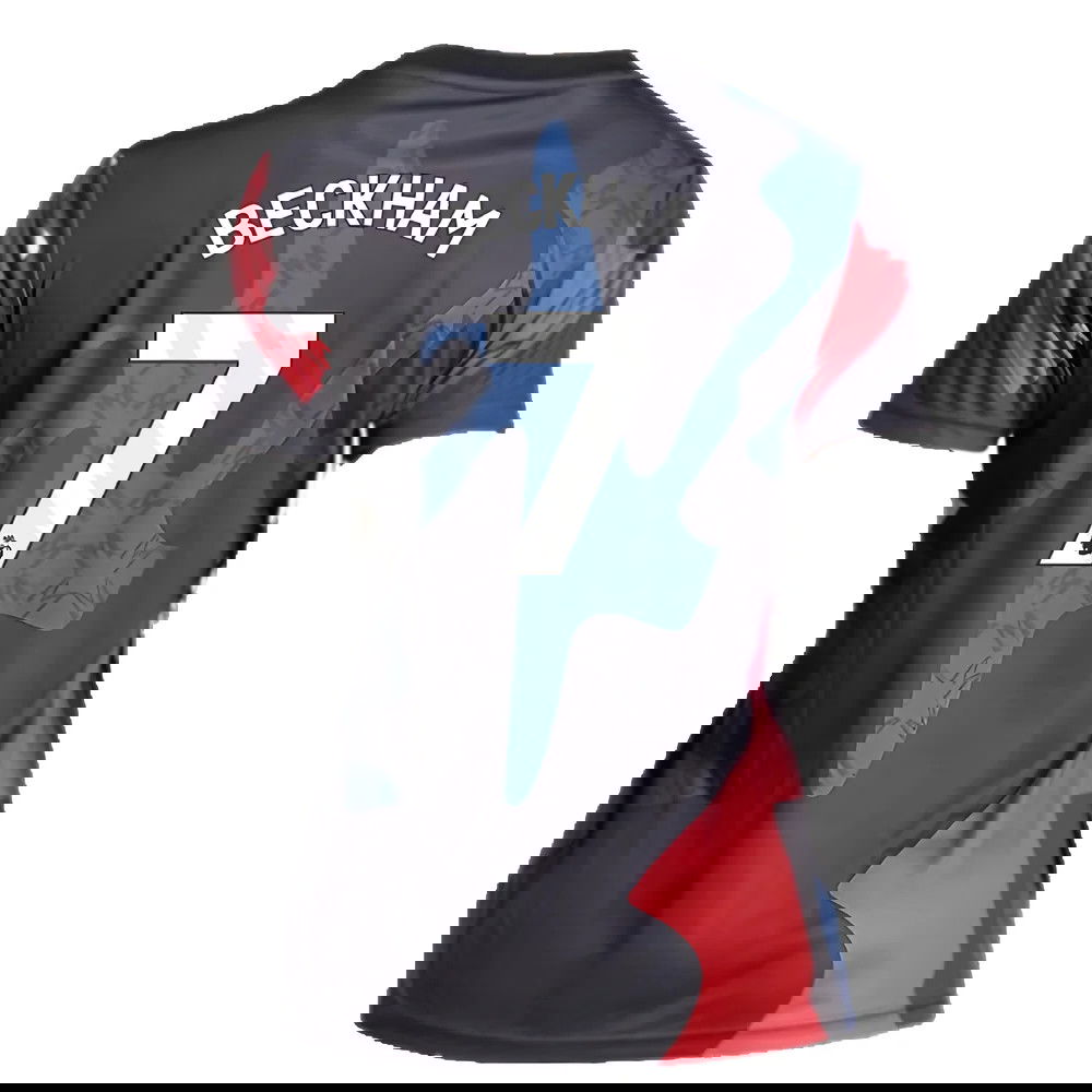 2024-2025 Man Utd Pre-Match Shirt (Black) - Womens (Beckham 7)