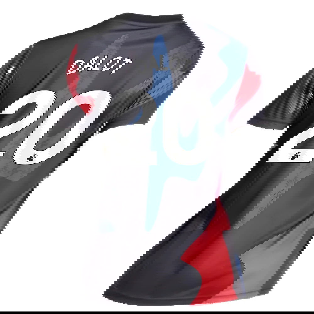 2024-2025 Man Utd Pre-Match Shirt (Black) - Womens (Dalot 20)