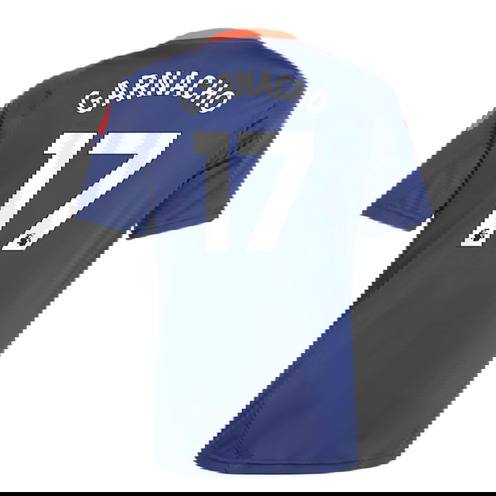 2024-2025 Man Utd Training Jersey (Night Indigo) - Kids (Garnacho 17)