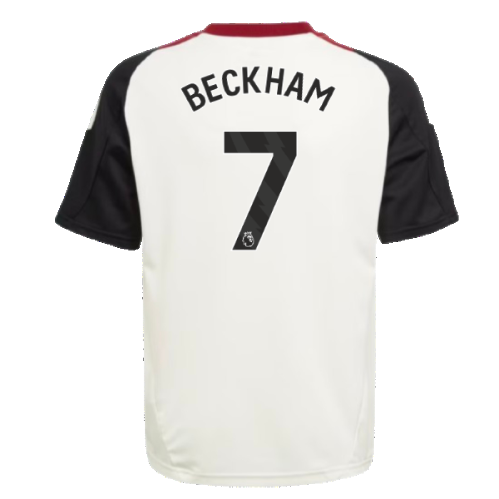 2024-2025 Man Utd Training Jersey (Off White) - Kids (Beckham 7)