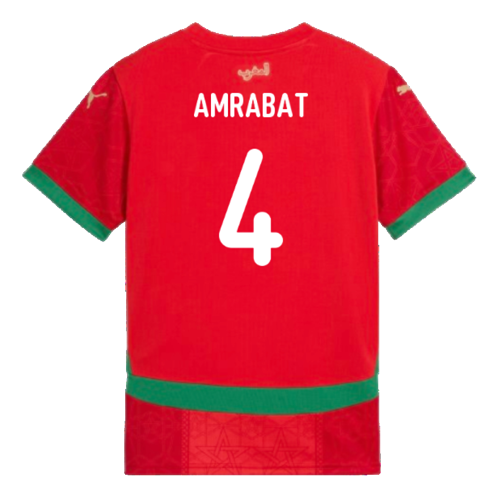 2024-2025 Morocco Home Shirt (Kids) (Amrabat 4)