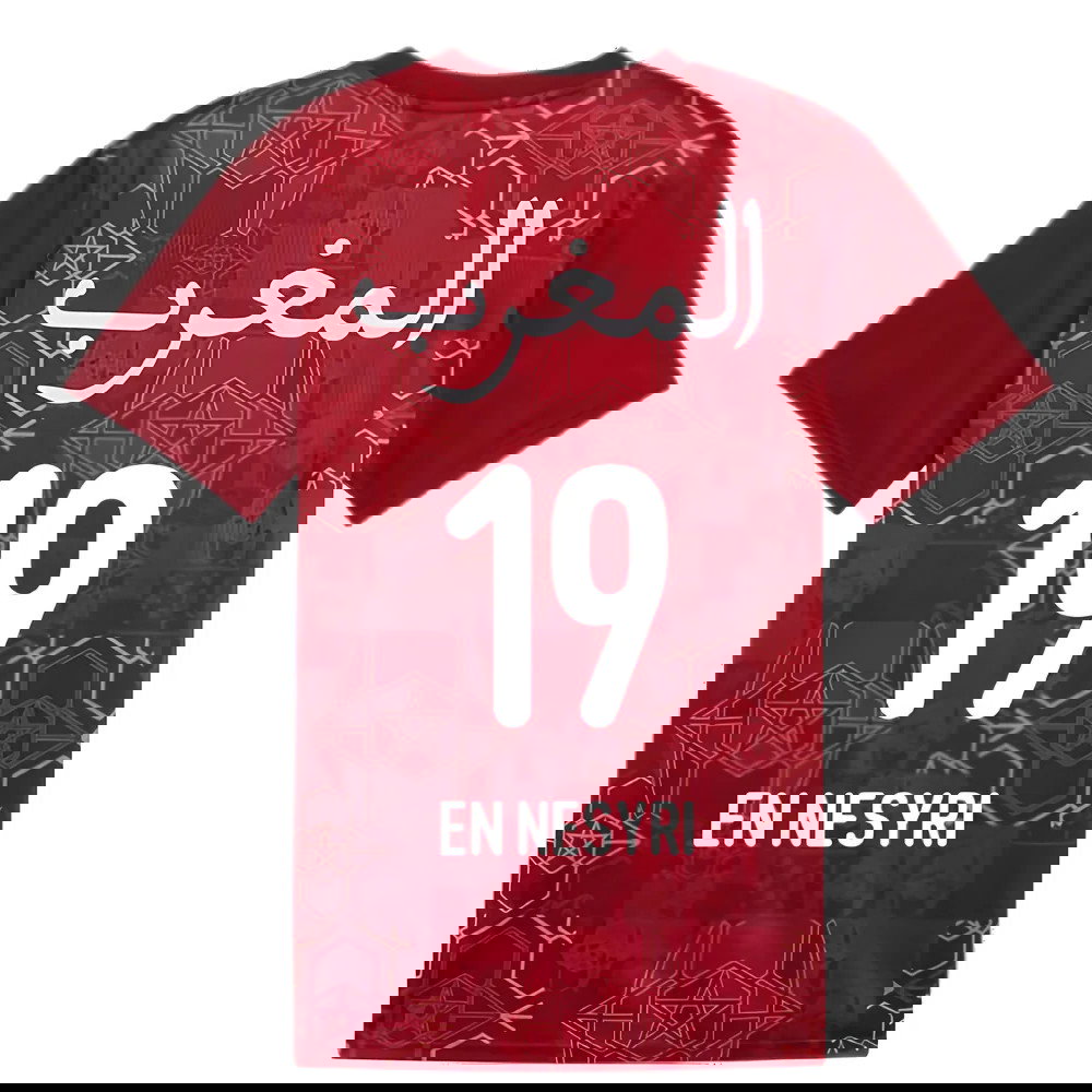 2024-2025 Morocco Prematch SS Jersey (Red) (En Nesyri 19)