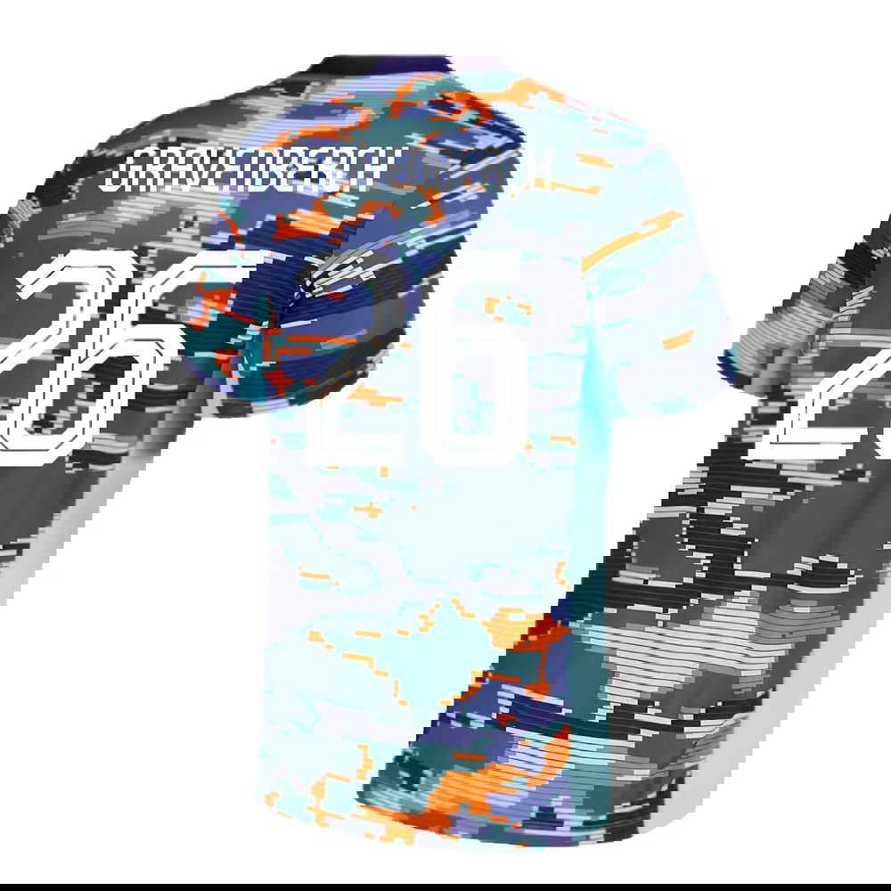 2024-2025 Netherlands Pre-Match Training Shirt (Blue) - Kids (Gravenberch 26)