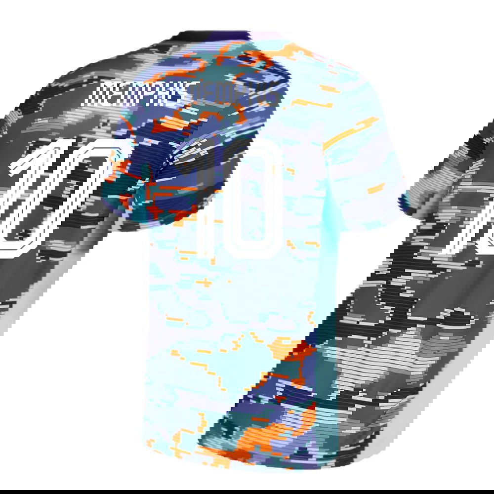 2024-2025 Netherlands Pre-Match Training Shirt (Blue) - Kids (Memphis 10)