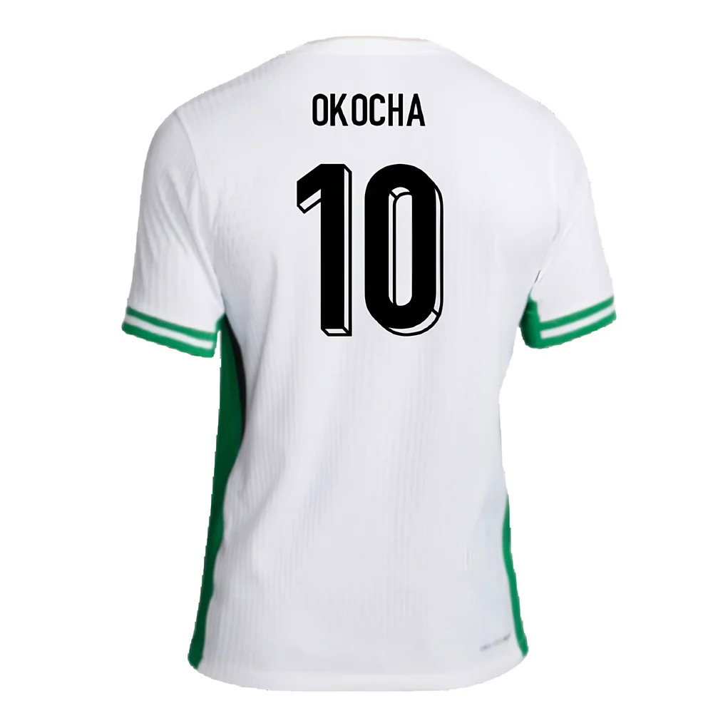 2024-2025 Nigeria Home Dri-Fit ADV Vapor Shirt (Okocha 10)