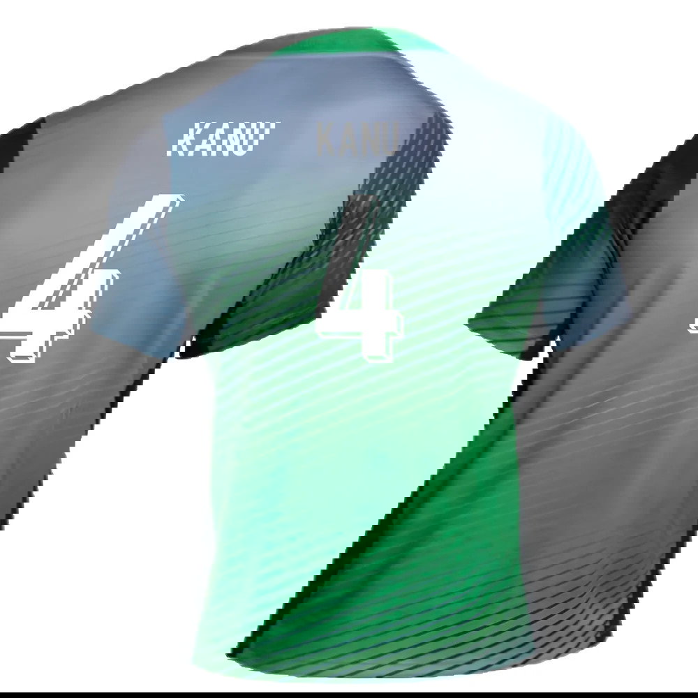 2024-2025 Nigeria Pre-Match Training Shirt (Cool Grey) (Kanu 4)