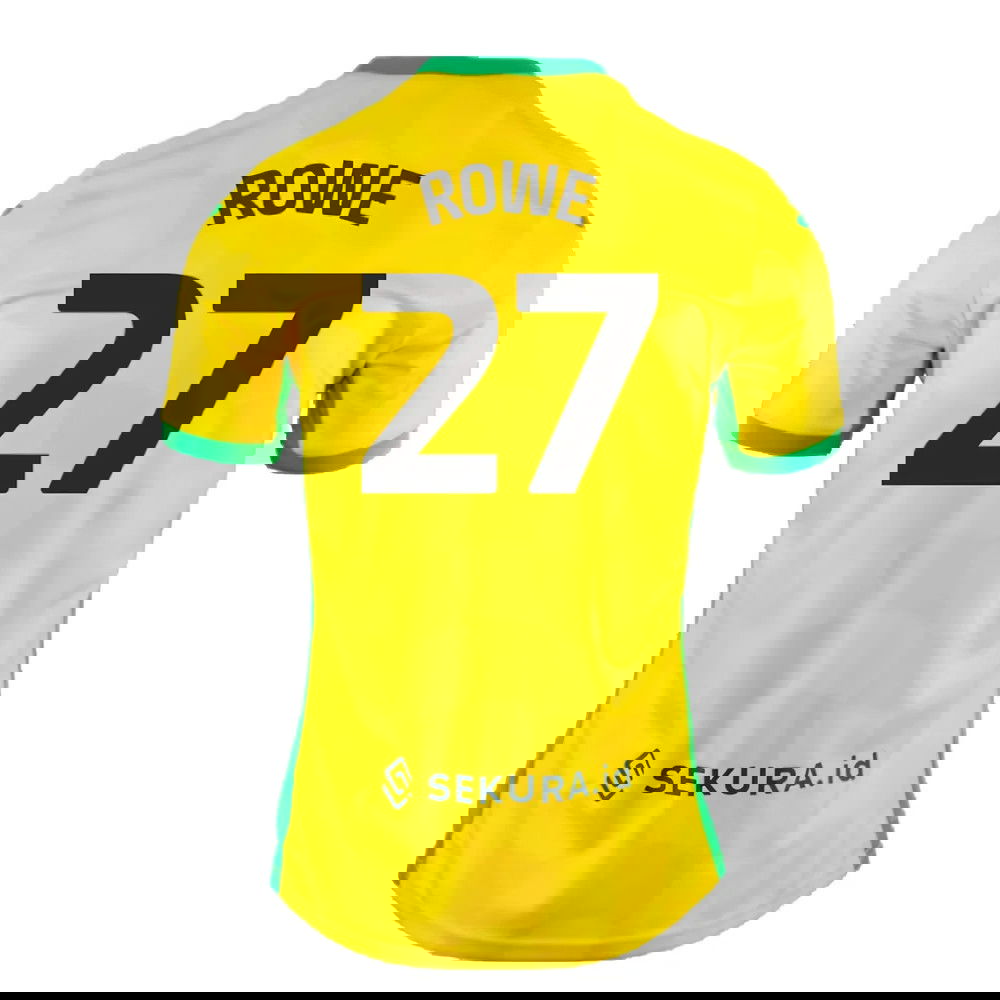 2024-2025 Norwich Home Shirt (Rowe 27)