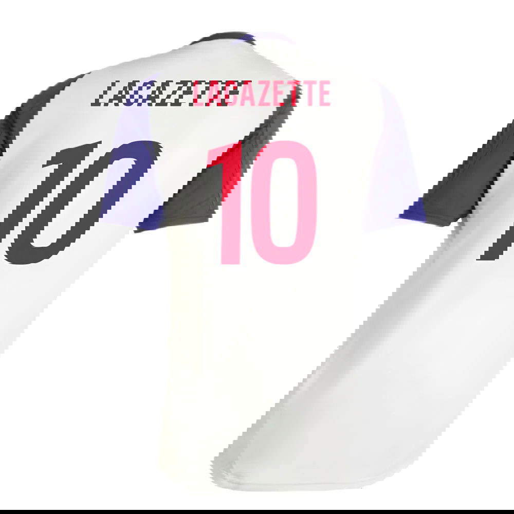 2024-2025 Olympique Lyon Training Jersey (White Tint) (Lacazette 10)