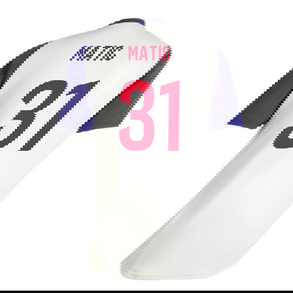 2024-2025 Olympique Lyon Training Jersey (White Tint) (Matic 31)