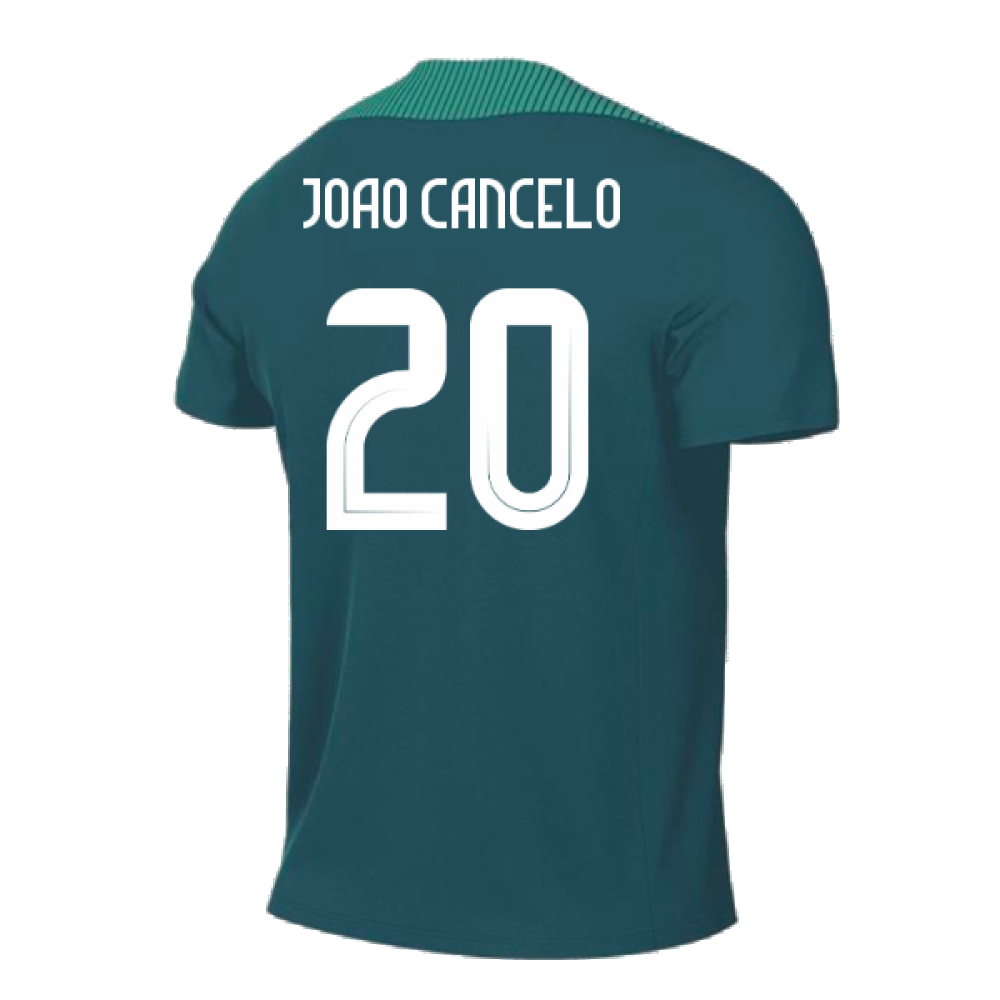 2024-2025 Portugal Dri-FIT Strike Training Shirt (Green) - Kids (Joao Cancelo 20)