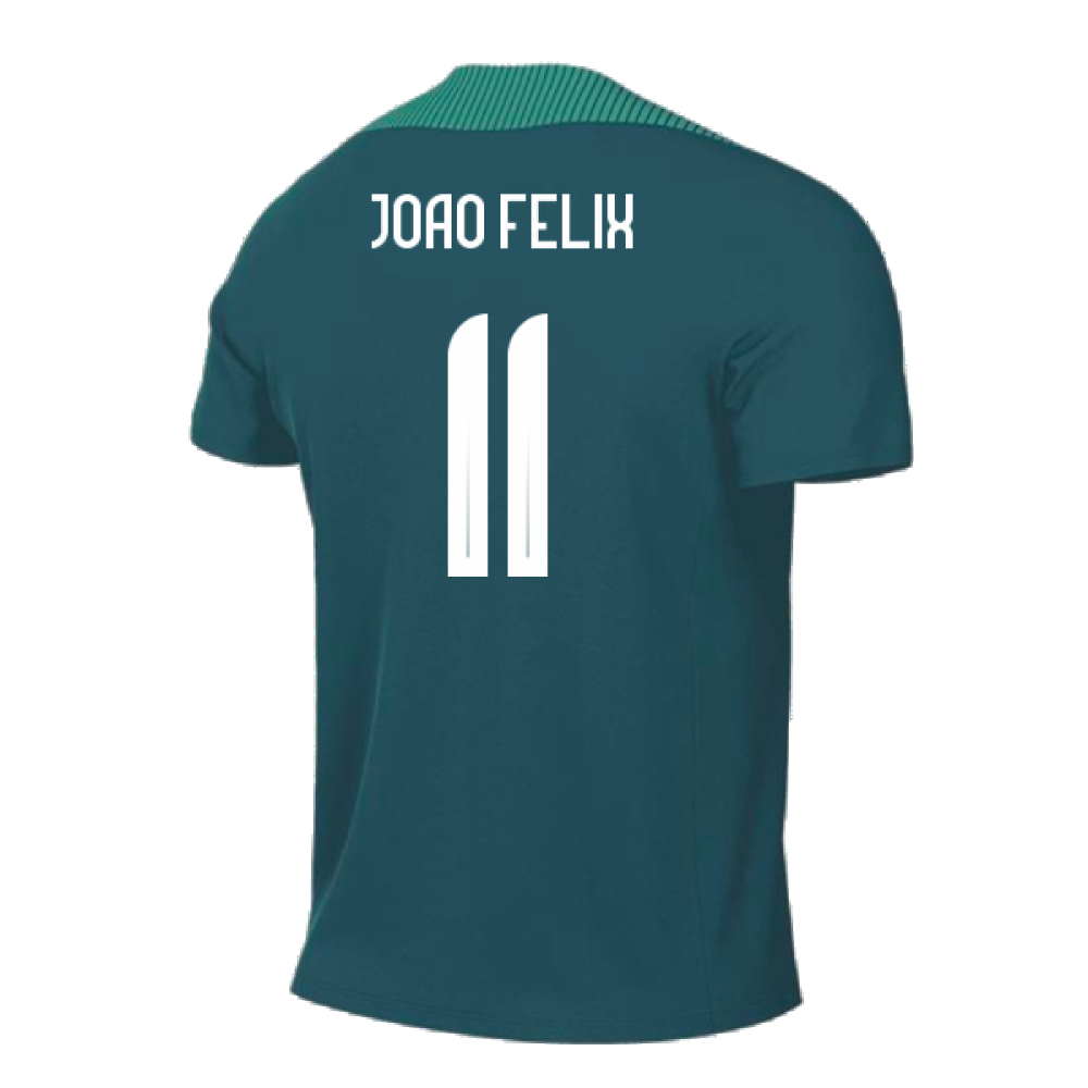 2024-2025 Portugal Dri-FIT Strike Training Shirt (Green) - Kids (Joao Felix 11)