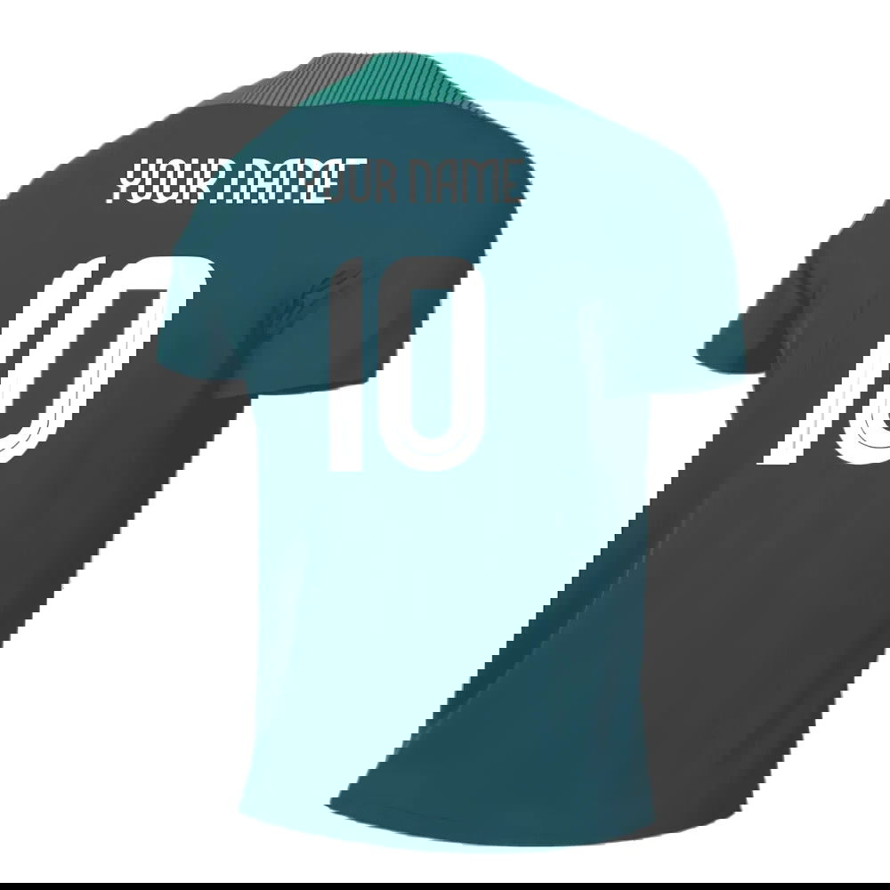 2024-2025 Portugal Dri-FIT Strike Training Shirt (Green) - Kids (Your Name)