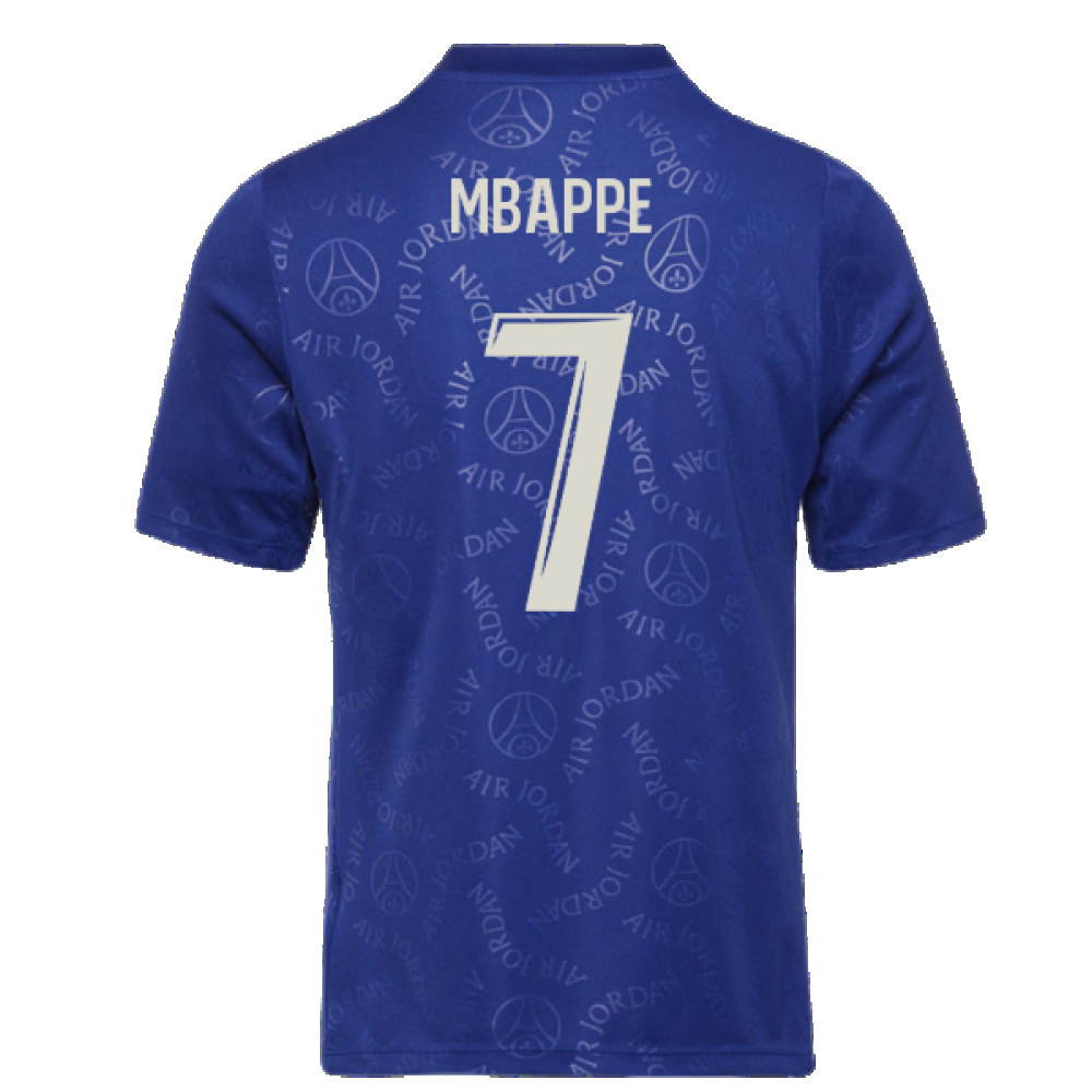 2024-2025 PSG Academy Pro Fourth Pre-Match Top (Blue) (Mbappe 7)