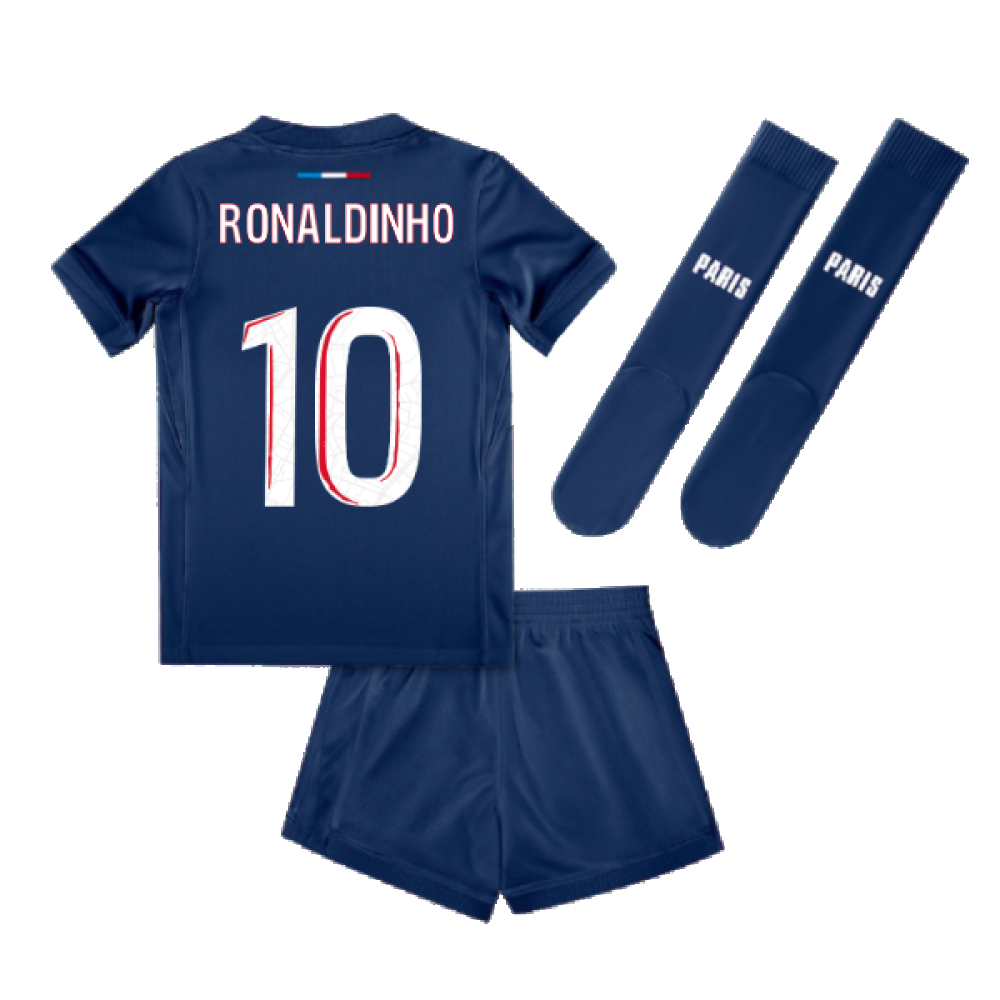 2024-2025 PSG Paris Saint Germain Home Mini Kit (Ronaldinho 10)