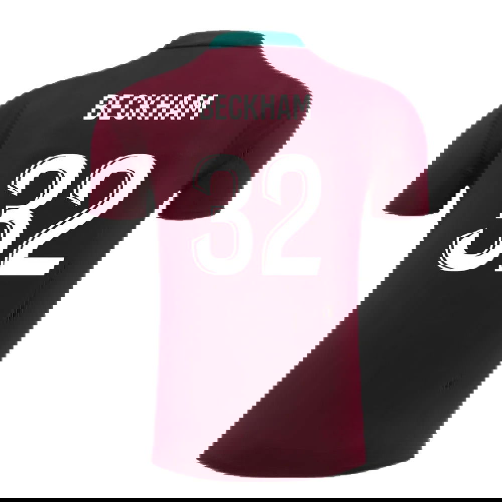 2024-2025 PSG Strike Dri-Fit Training Shirt (Bordeaux) - Kids (Beckham 32)