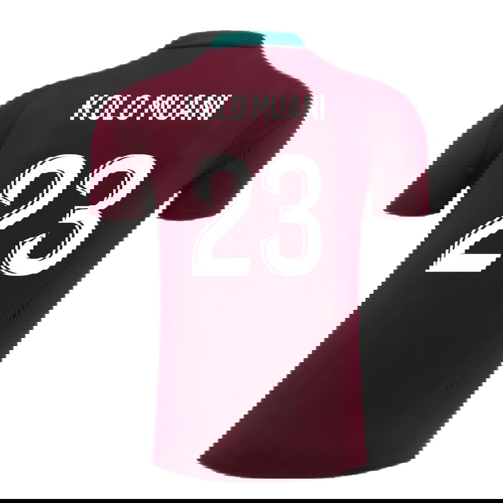 2024-2025 PSG Strike Dri-Fit Training Shirt (Bordeaux) - Kids (Kolo Muani 23)