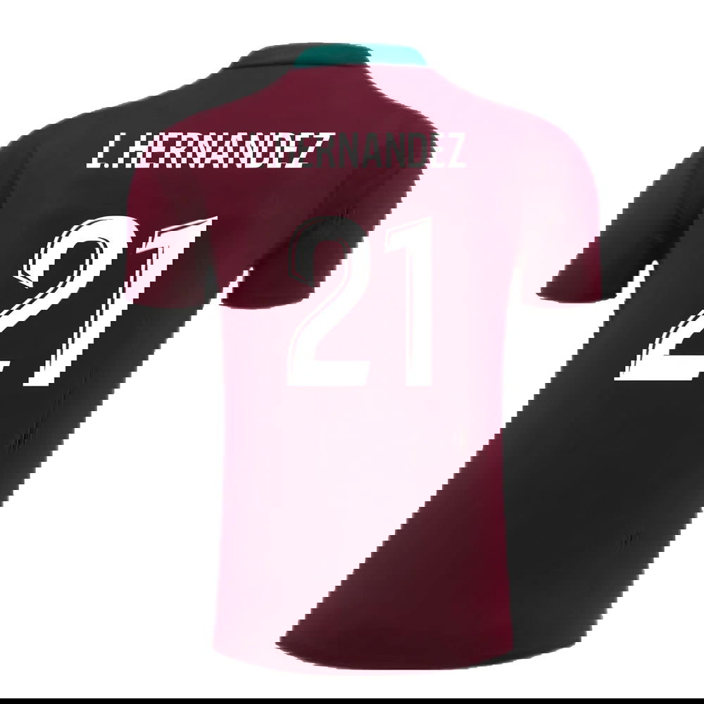2024-2025 PSG Strike Dri-Fit Training Shirt (Bordeaux) - Kids (L.Hernandez 21)