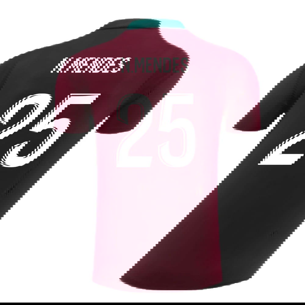 2024-2025 PSG Strike Dri-Fit Training Shirt (Bordeaux) - Kids (N.Mendes 25)