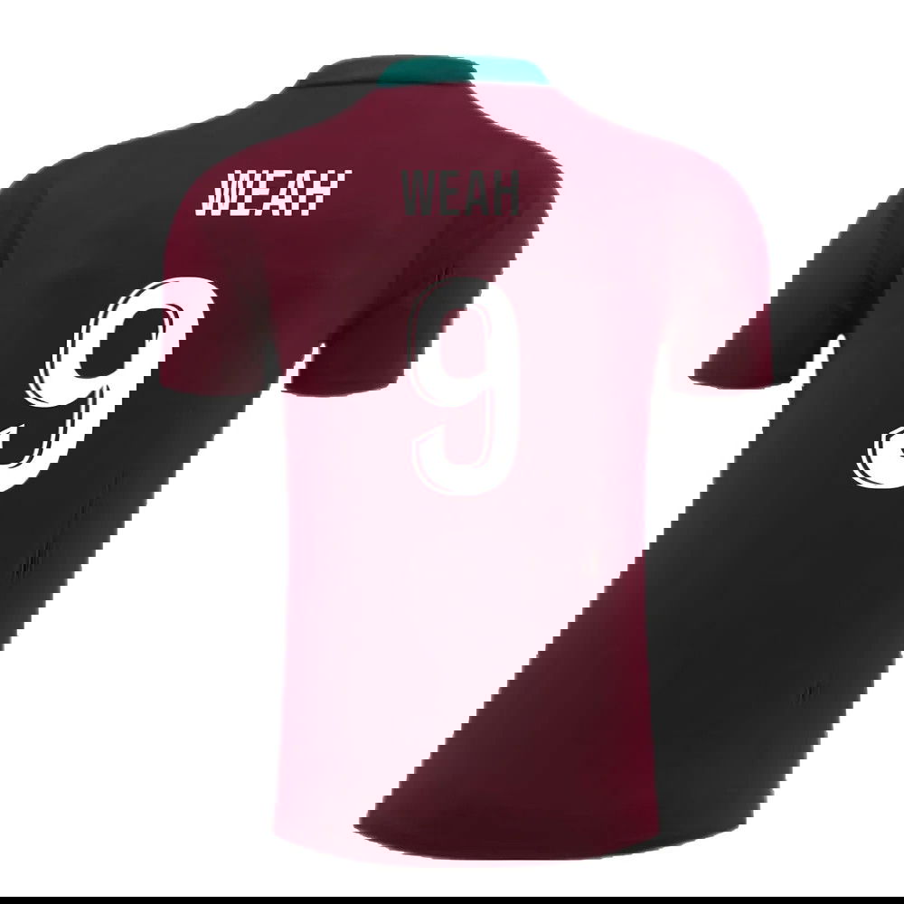 2024-2025 PSG Strike Dri-Fit Training Shirt (Bordeaux) - Kids (Weah 9)