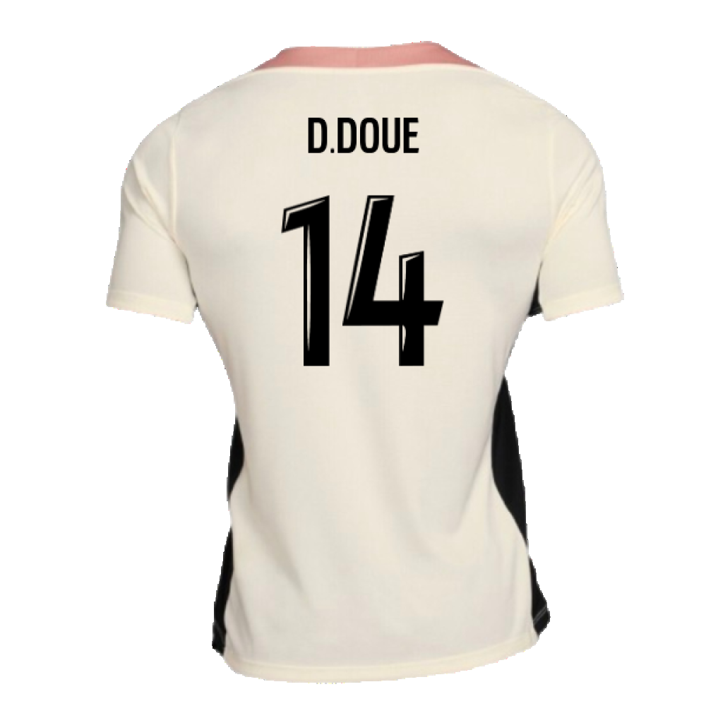 2024-2025 PSG Strike Dri-FIT Training Shirt (White) (D.Doue 14)