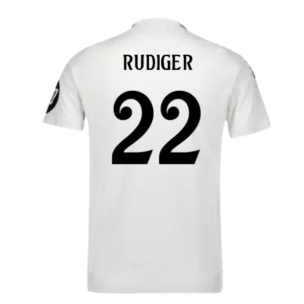 2024-2025 Real Madrid Authentic Home Shirt (Rudiger 22)