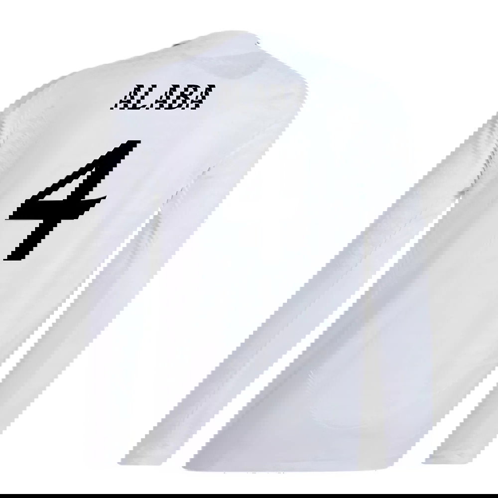 2024-2025 Real Madrid Authentic Long Sleeve Home Shirt (Alaba 4)