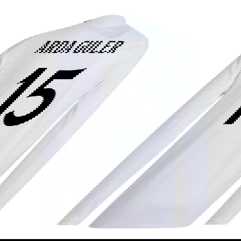 2024-2025 Real Madrid Authentic Long Sleeve Home Shirt (Arda Guler 15)