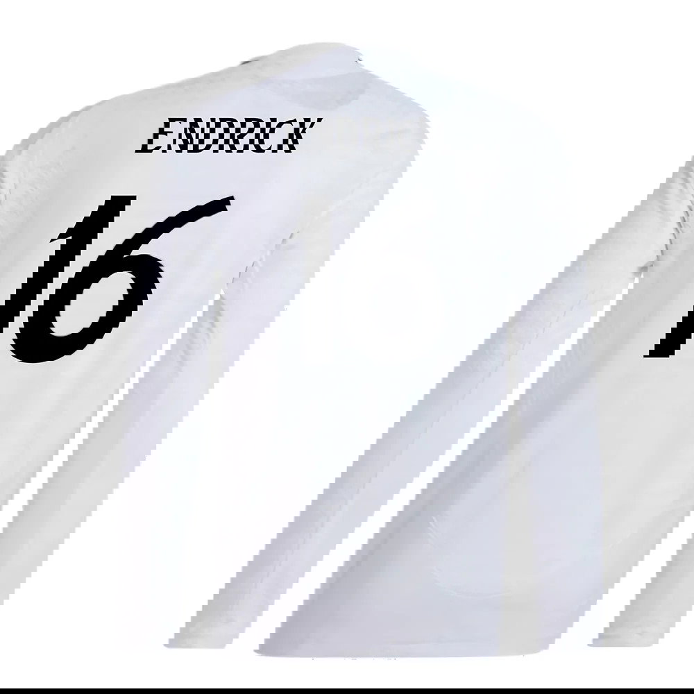 2024-2025 Real Madrid Authentic Long Sleeve Home Shirt (Endrick 16)