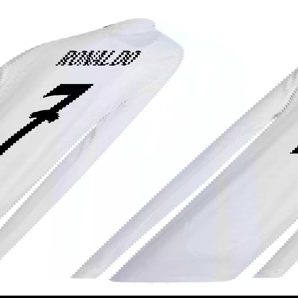2024-2025 Real Madrid Authentic Long Sleeve Home Shirt (Ronaldo 7)