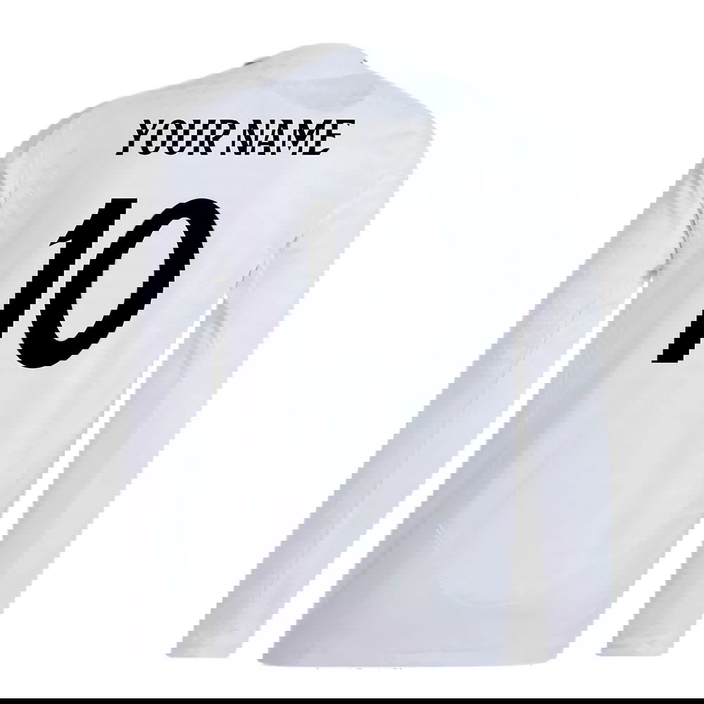 2024-2025 Real Madrid Authentic Long Sleeve Home Shirt (Your Name)