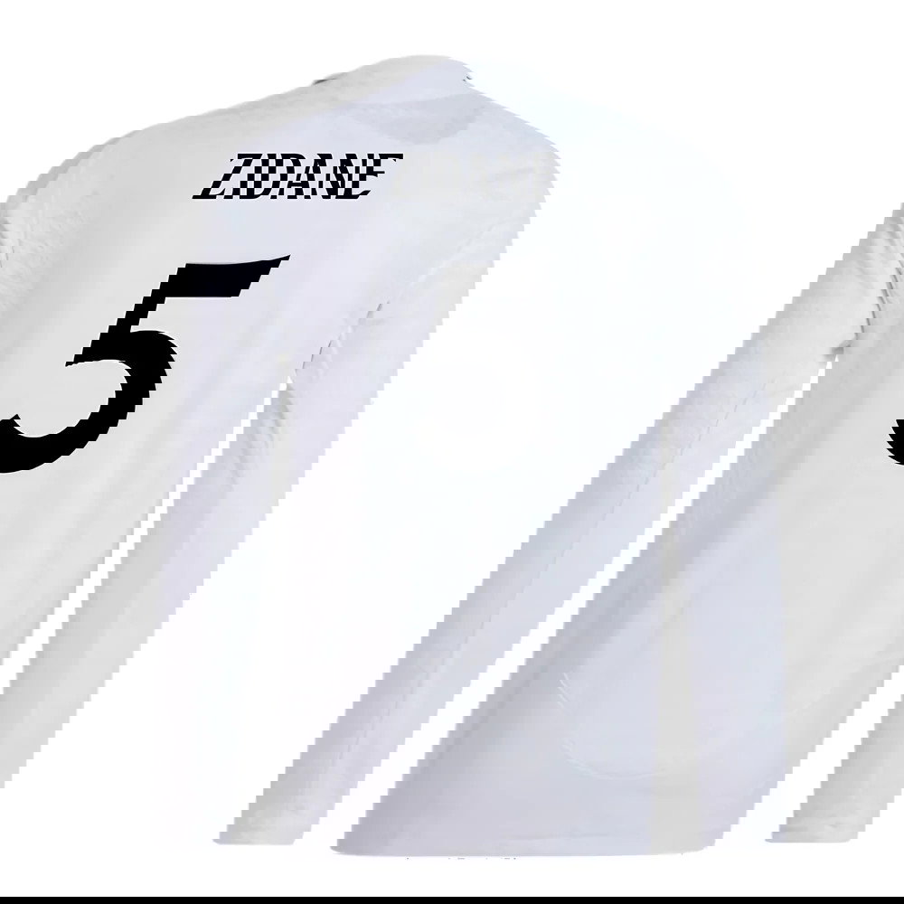 2024-2025 Real Madrid Authentic Long Sleeve Home Shirt (Zidane 5)