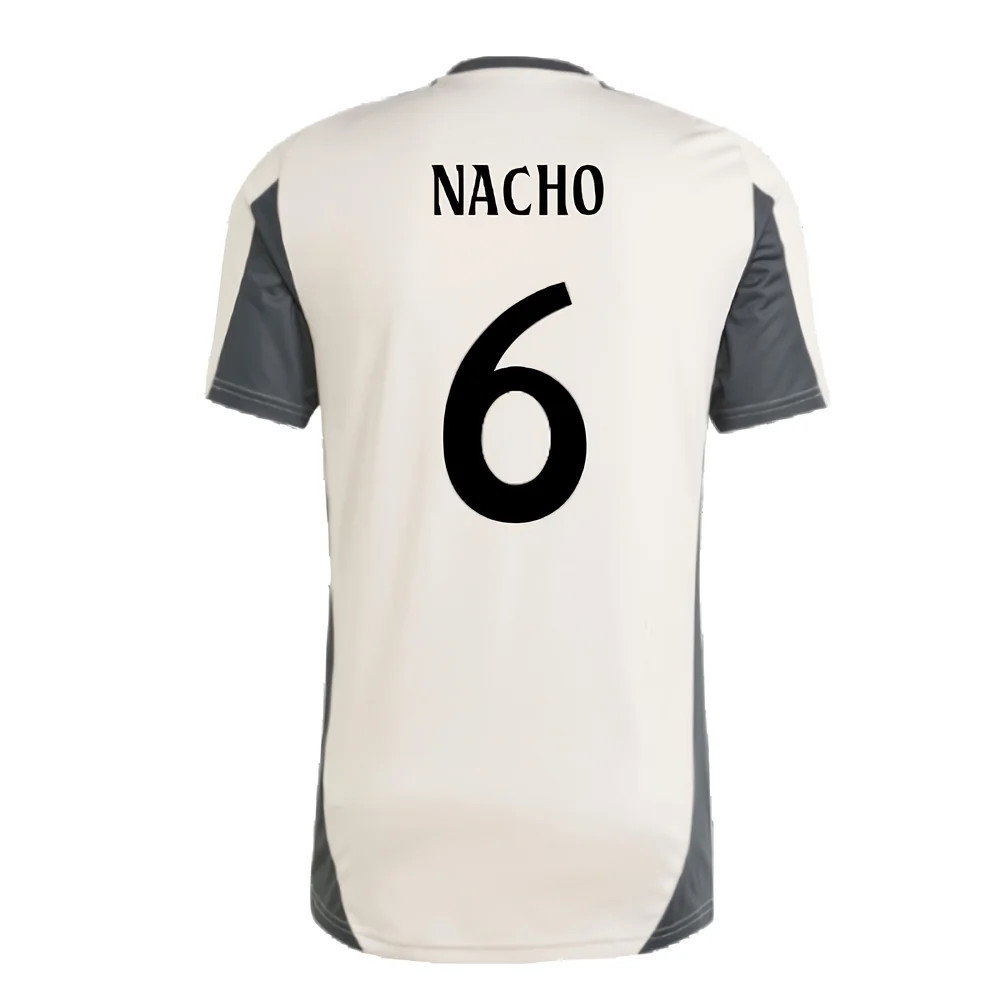 2024-2025 Real Madrid EU Training Jersey (Putty Mauve) (Nacho 6)