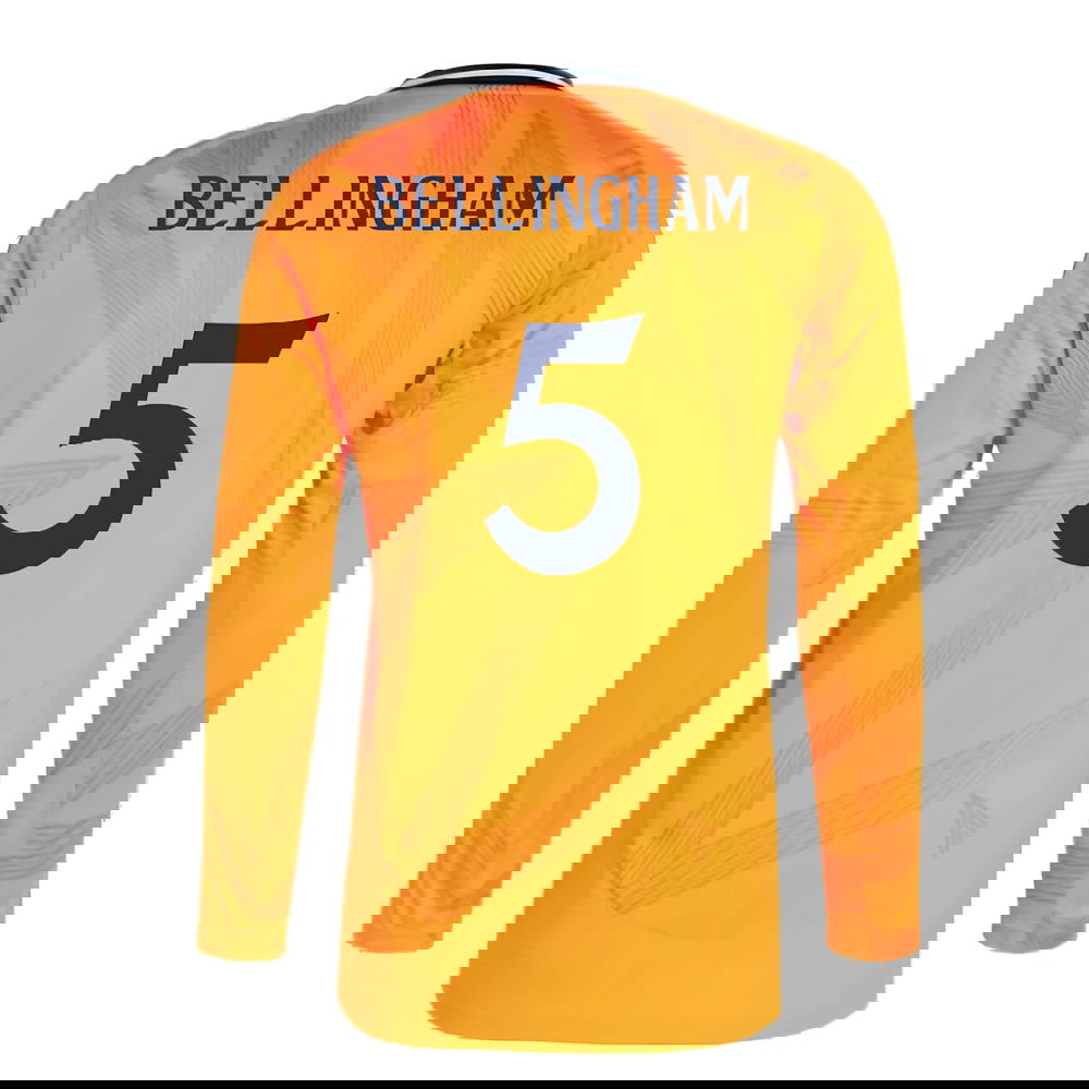 2024-2025 Real Madrid Long Sleeve Away Shirt (Bellingham 5)