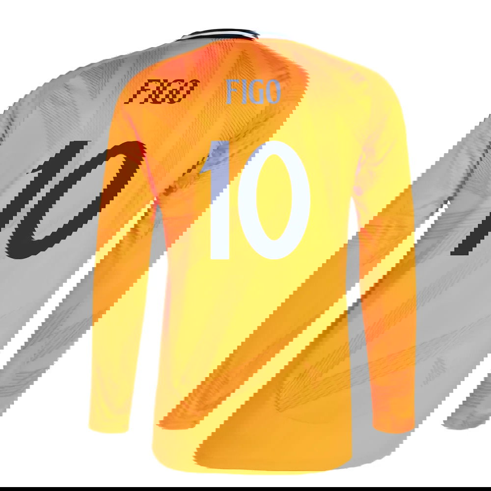 2024-2025 Real Madrid Long Sleeve Away Shirt (Figo 10)