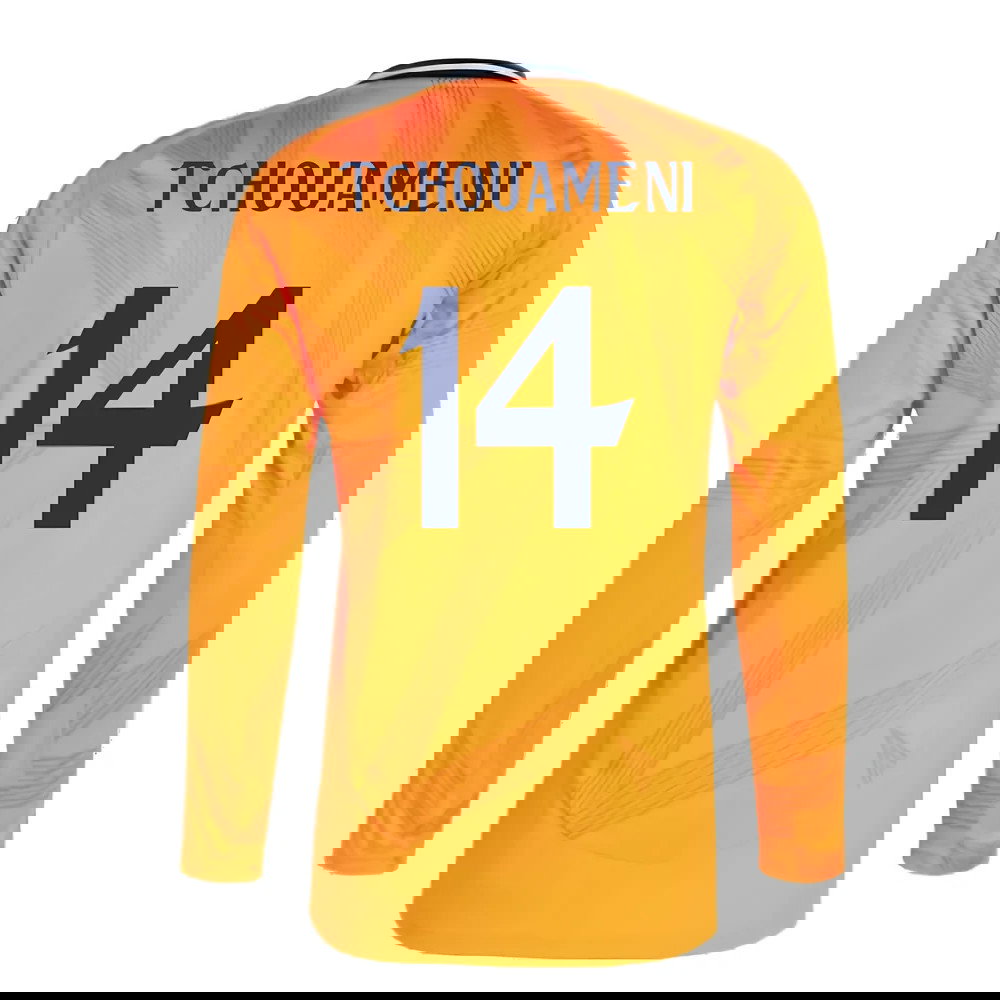 2024-2025 Real Madrid Long Sleeve Away Shirt (Tchouameni 14)