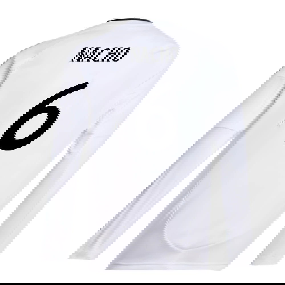 2024-2025 Real Madrid Long Sleeve Home Shirt (Kids) (Nacho 6)