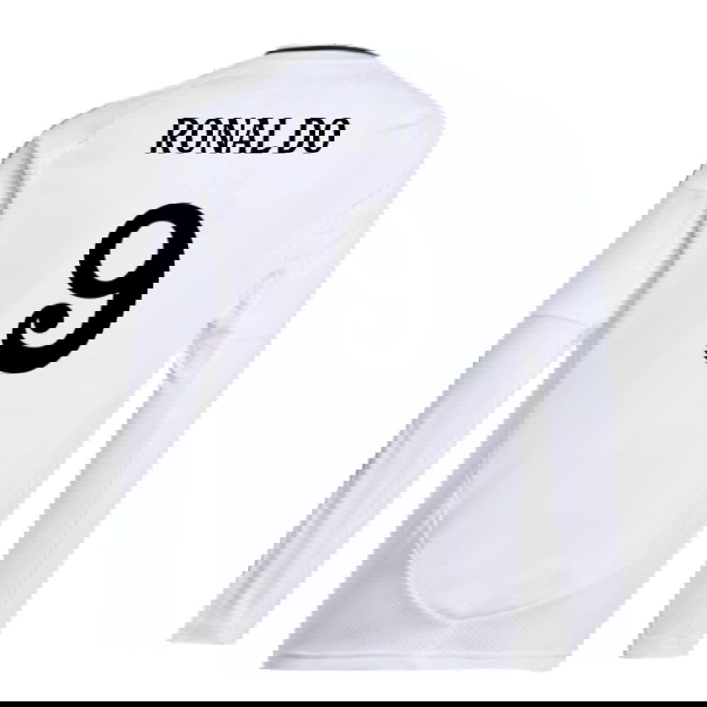 2024-2025 Real Madrid Long Sleeve Home Shirt (Kids) (Ronaldo 9)