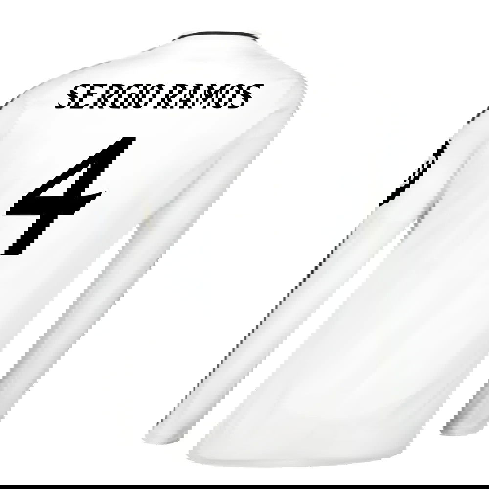 2024-2025 Real Madrid Long Sleeve Home Shirt (Sergio Ramos 4)