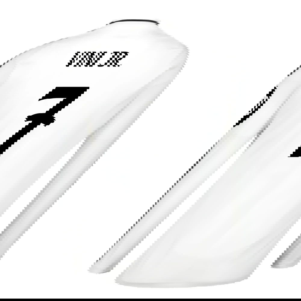 2024-2025 Real Madrid Long Sleeve Home Shirt (Vini Jr. 7)