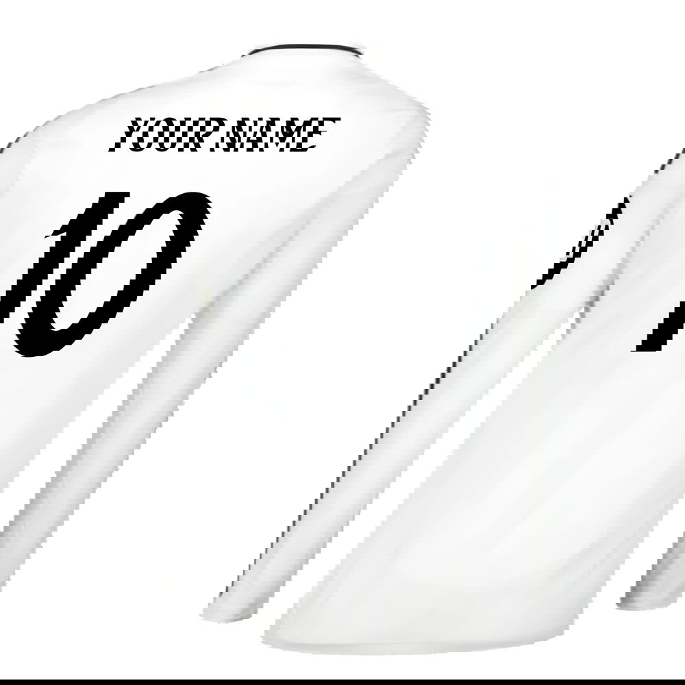 2024-2025 Real Madrid Long Sleeve Home Shirt (Your Name)