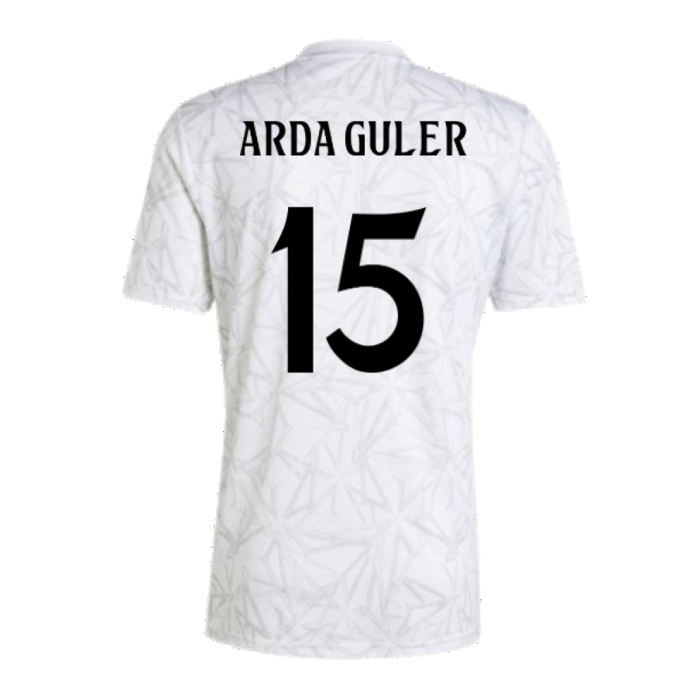 2024-2025 Real Madrid Pre-Match Shirt (White) (Arda Guler 15)